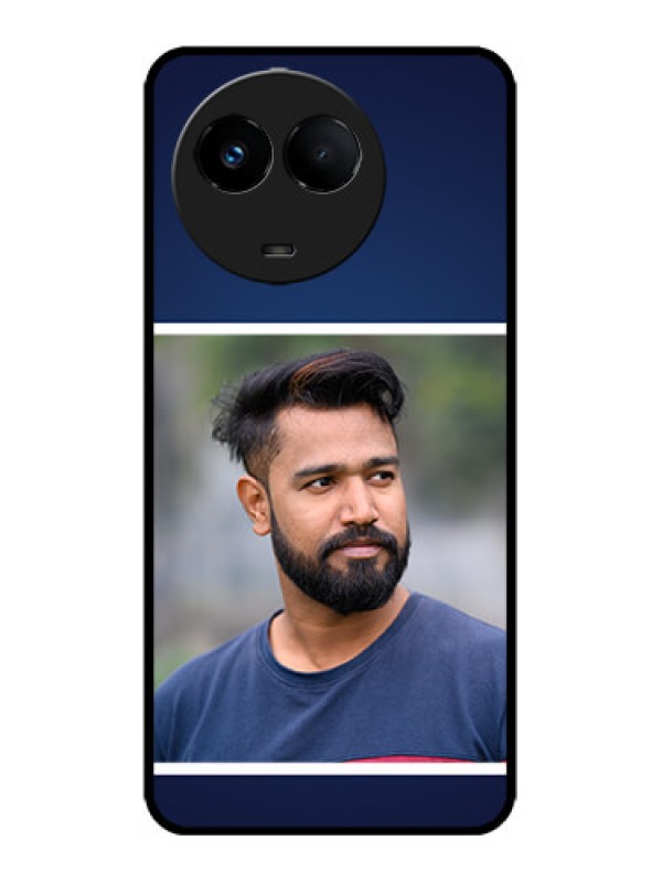 Custom Realme 11x 5G Custom Metal Phone CaseSimple Royal Blue Design