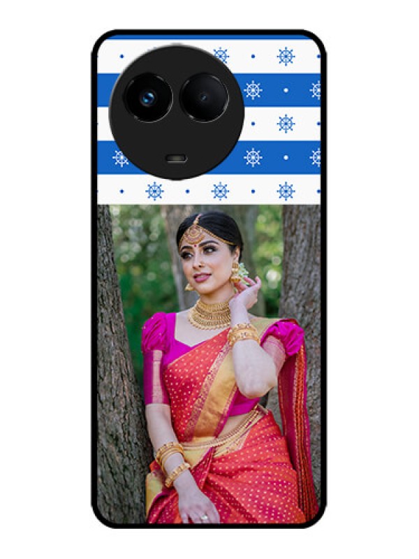 Custom Realme 11x 5G Custom Metal Phone CaseSnow Pattern Design