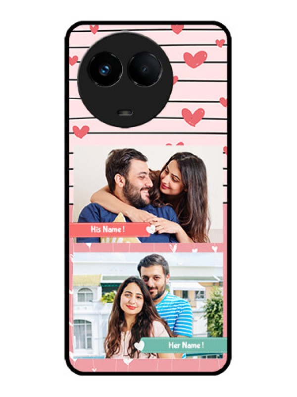 Custom Realme 11x 5G Custom Metal Phone CasePhoto With Heart Design