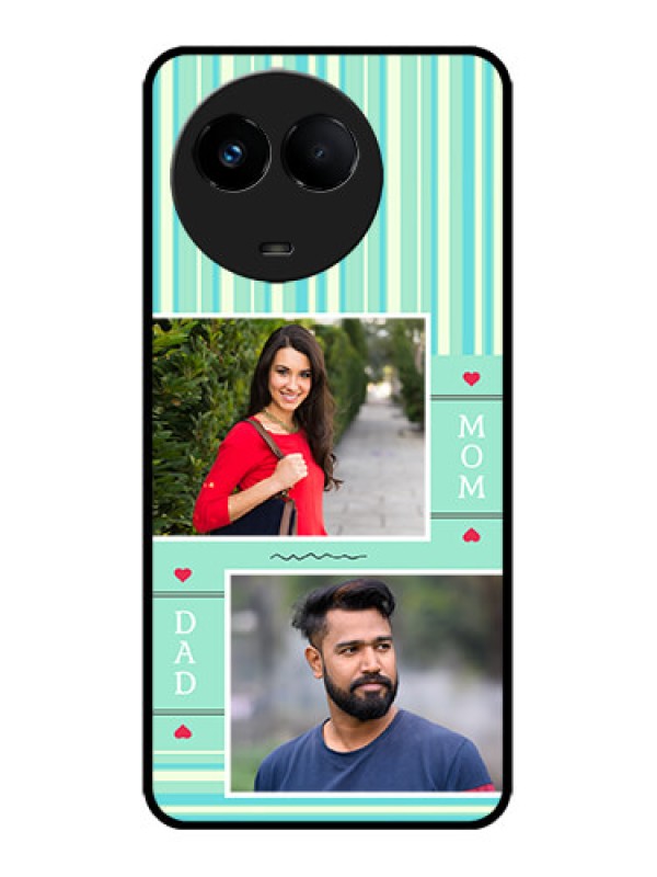 Custom Realme 11x 5G Custom Metal Phone CaseMom and Dad Pic Design