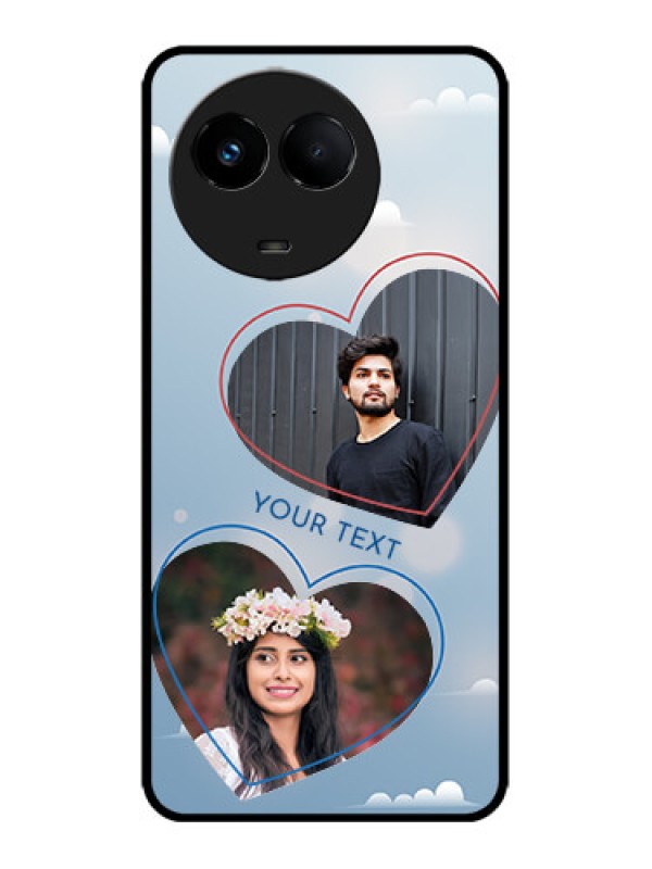 Custom Realme 11x 5G Custom Metal Phone CaseBlue Color Couple Design