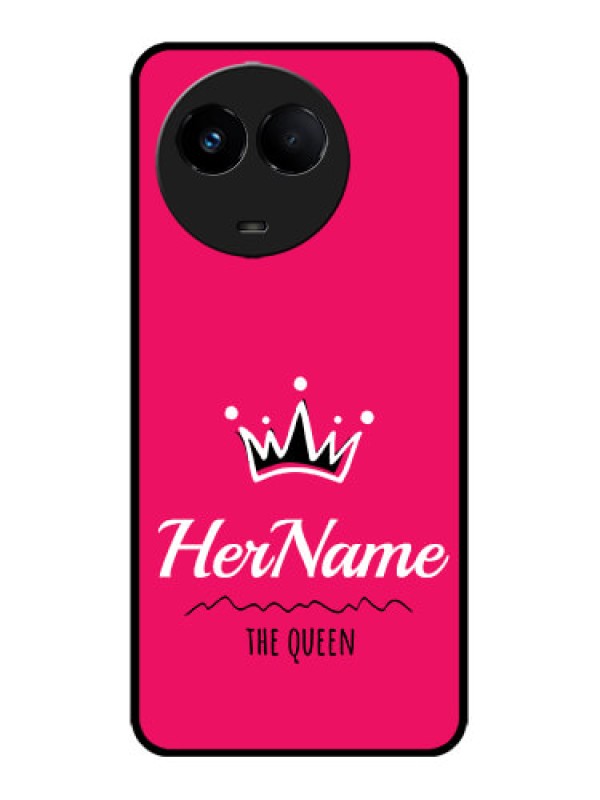 Custom Realme 11x 5G Custom Metal Phone CaseQueen With Name Design