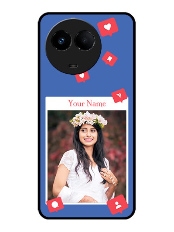 Custom Realme 11x 5G Custom Metal Phone CaseLike Share And Comment Design
