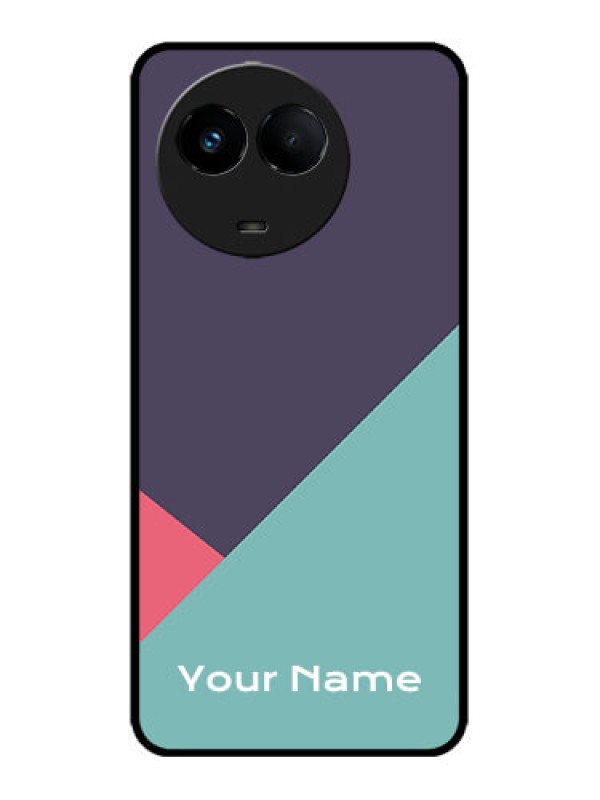 Custom Realme 11x 5G Custom Metal Phone CaseTri Color Abstract Design