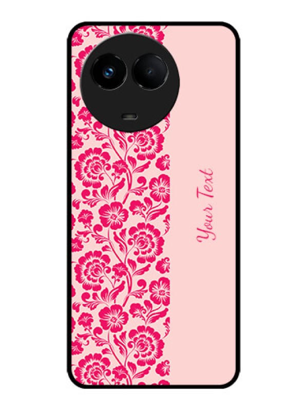 Custom Realme 11x 5G Custom Metal Phone CaseAttractive Floral Pattern Design