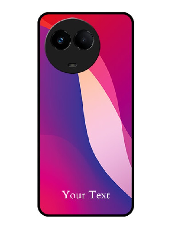 Custom Realme 11x 5G Custom Metal Phone CaseDigital Abstract Overlap Design