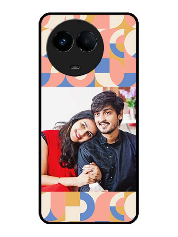 Custom Realme 11x 5G Custom Metal Phone CaseSemi - Circle Maze Pattern Design