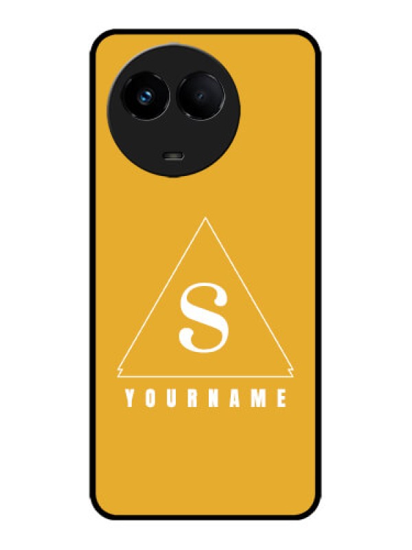 Custom Realme 11x 5G Custom Metal Phone CaseSimple Triangle Design