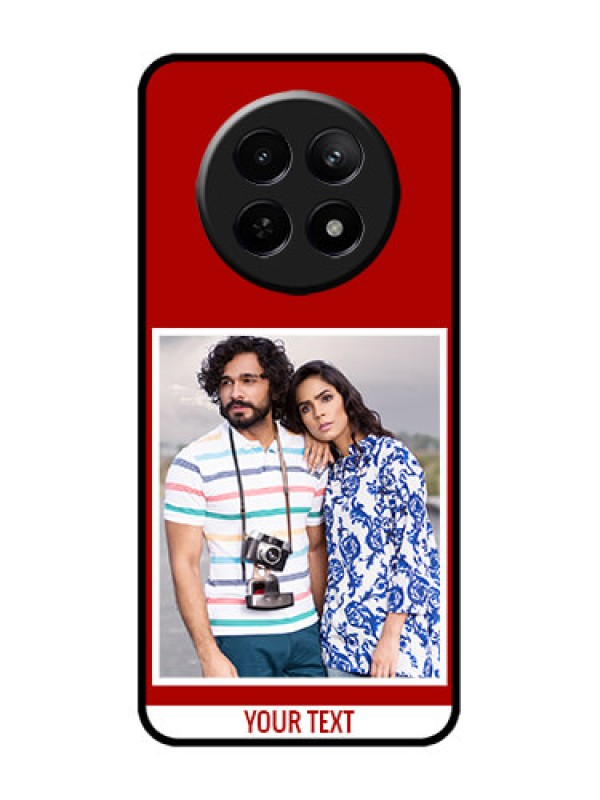 Custom Realme 12 5G Custom Metal Phone CaseRed Color Design