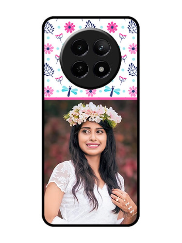 Custom Realme 12 5G Custom Metal Phone CaseColorful Flower Design