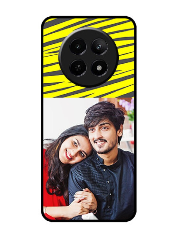 Custom Realme 12 5G Custom Metal Phone CaseYellow Abstract Design