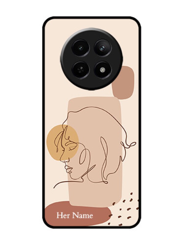 Custom Realme 12 5G Custom Metal Phone CaseCalm Woman Line Art Design