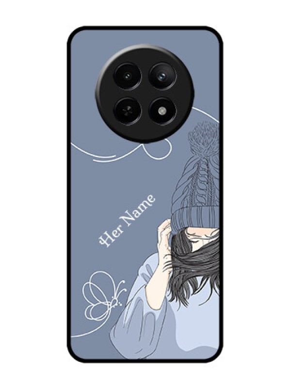 Custom Realme 12 5G Custom Metal Phone CaseGirl In Winter Outfit Design
