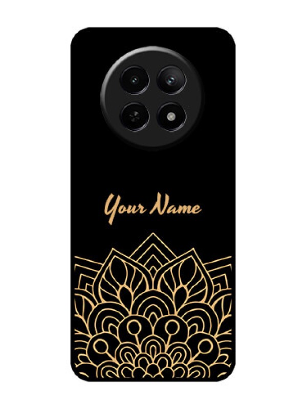 Custom Realme 12 5G Custom Metal Phone CaseGolden Mandala Design