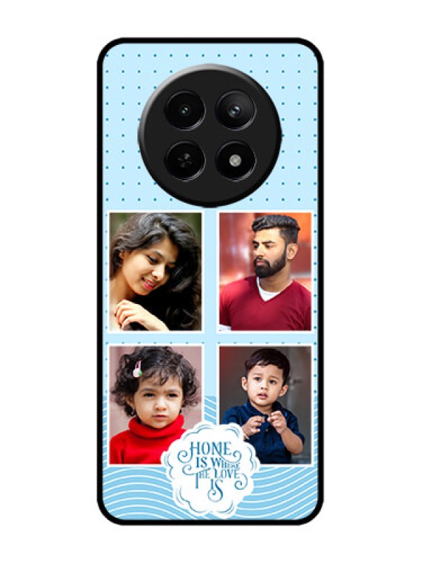 Custom Realme 12 5G Custom Metal Phone CaseCute Love Quote With 4 Pic Upload Design