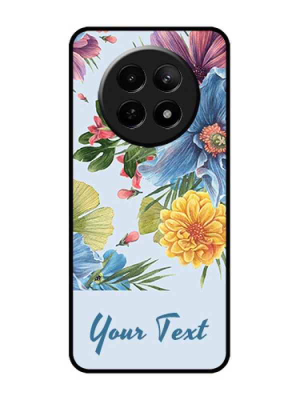 Custom Realme 12 5G Custom Metal Phone CaseStunning Watercolored Flowers Painting Design