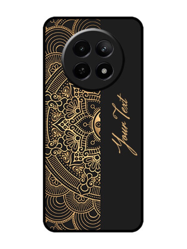 Custom Realme 12 5G Custom Metal Phone CaseMandala Art With Custom Text Design