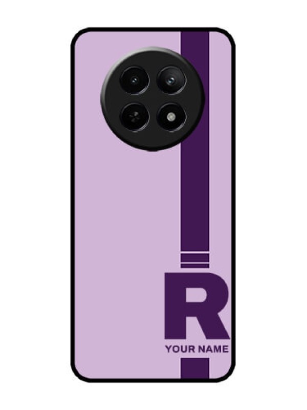 Custom Realme 12 5G Custom Metal Phone CaseSimple Dual Tone Stripe With Name Design