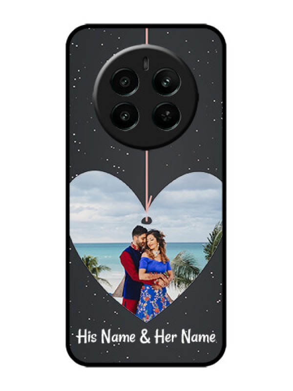 Custom Realme 12 Plus 5G Custom Metal Phone Case - Hanging Heart Design