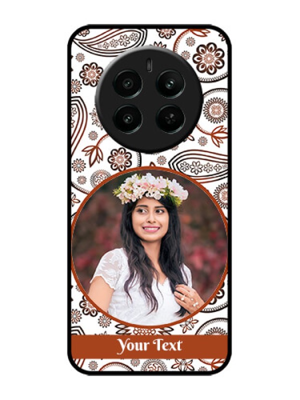 Custom Realme 12 Plus 5G Custom Metal Phone Case - Abstract Flower Design
