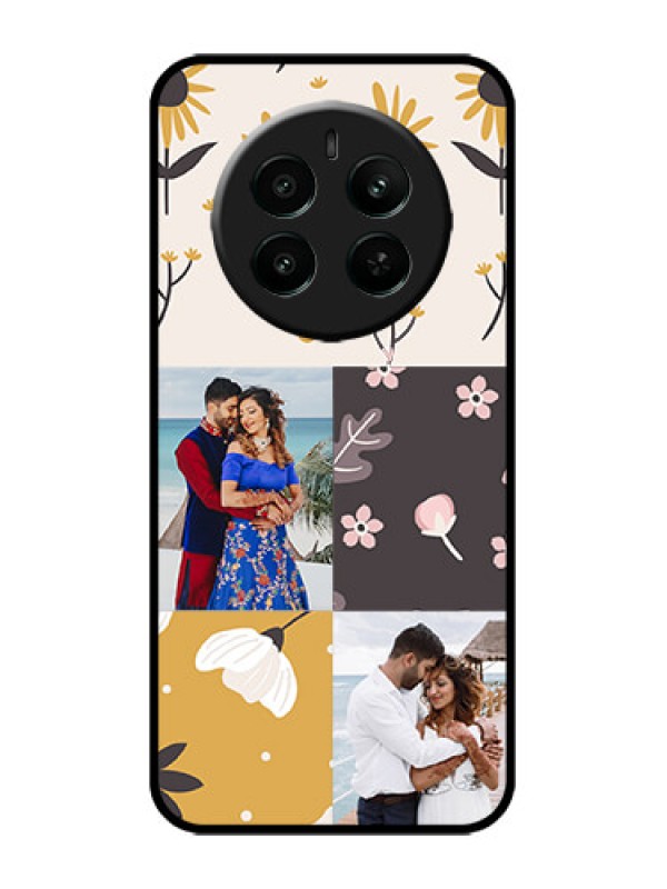 Custom Realme 12 Plus 5G Custom Metal Phone Case - 3 Images With Floral Design