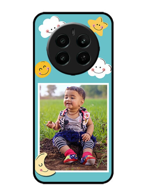 Custom Realme 12 Plus 5G Custom Metal Phone Case - Smiley Kids Stars Design