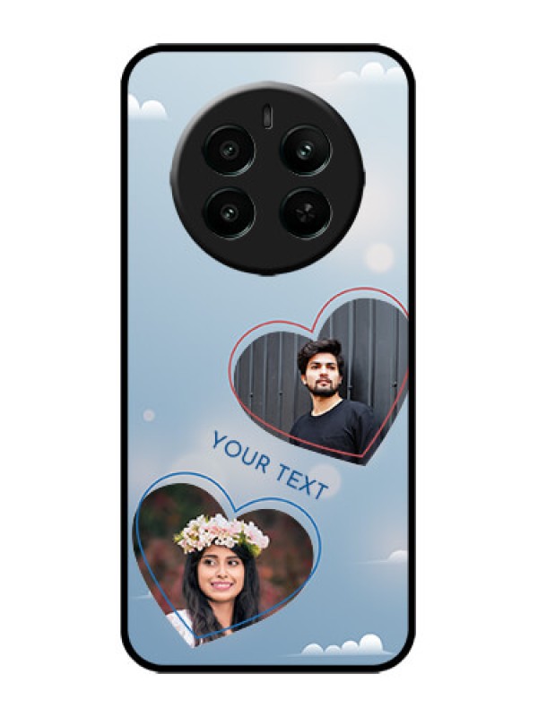 Custom Realme 12 Plus 5G Custom Metal Phone Case - Blue Color Couple Design
