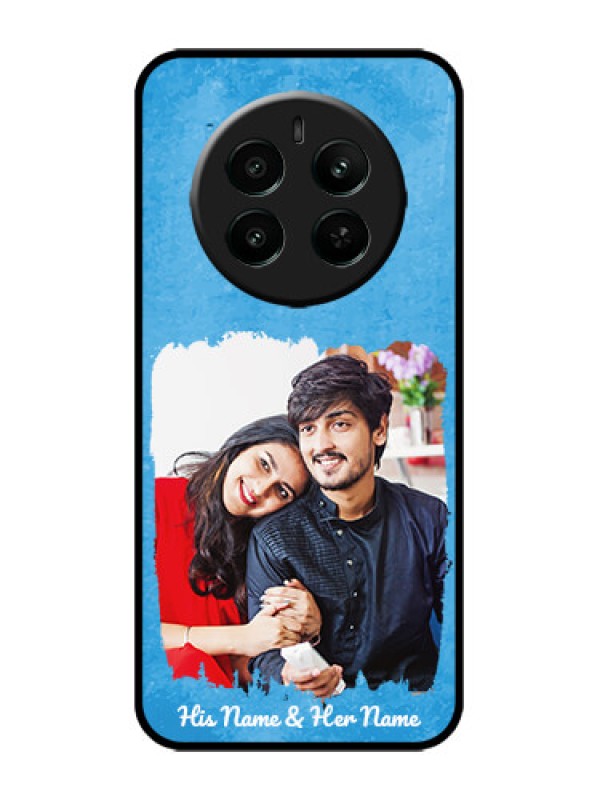 Custom Realme 12 Plus 5G Custom Metal Phone Case - Blue Color Vintage Design
