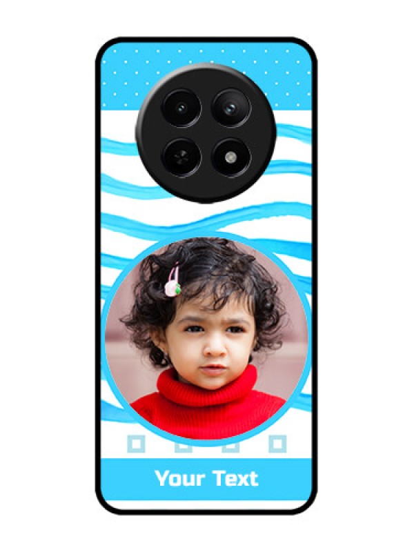 Custom Realme 12x 5G Custom Metal Phone Case - Simple Blue Case Design