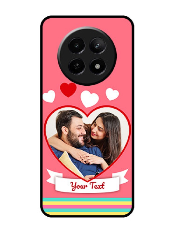 Custom Realme 12x 5G Custom Metal Phone Case - Love Shapes Doodle Design