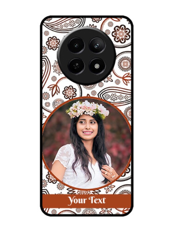 Custom Realme 12x 5G Custom Metal Phone Case - Abstract Flower Design