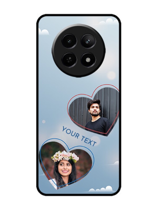Custom Realme 12x 5G Custom Metal Phone Case - Blue Color Couple Design