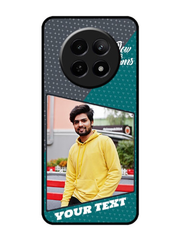Custom Realme 12x 5G Custom Metal Phone Case - Background Pattern Design With Quote