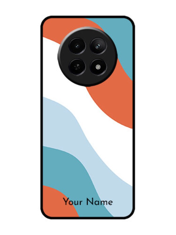 Custom Realme 12x 5G Custom Metal Phone Case - Coloured Waves Design