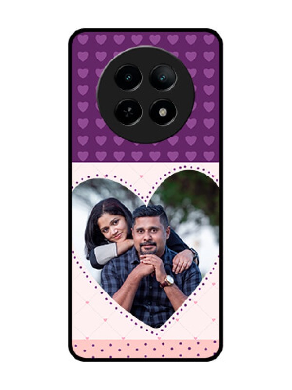 Custom Realme 13 5G Custom Metal Phone CaseViolet Love Dots Design