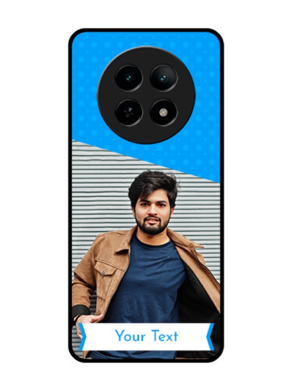 Custom Realme 13 5G Custom Metal Phone CaseSimple Blue Color Design