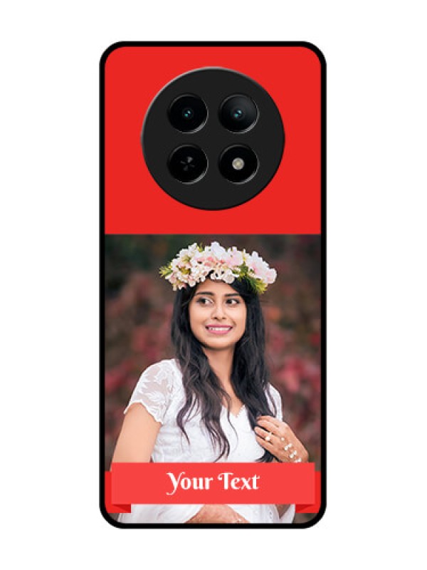 Custom Realme 13 5G Custom Metal Phone CaseSimple Red Color Design