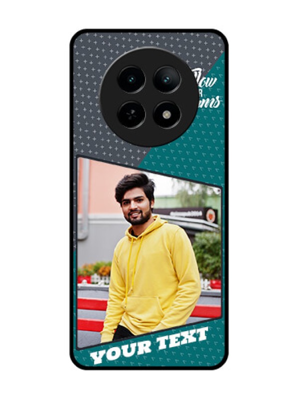 Custom Realme 13 5G Custom Metal Phone CaseBackground Pattern Design With Quote