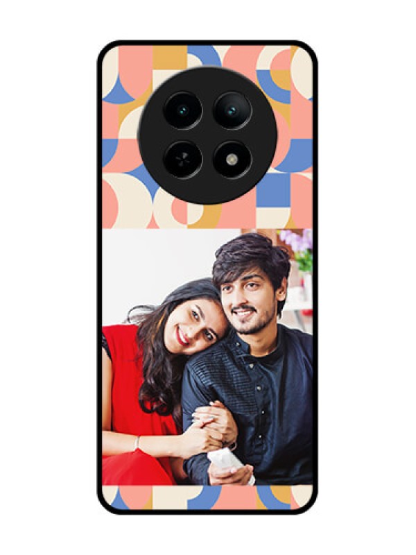 Custom Realme 13 5G Custom Metal Phone CaseSemi - Circle Maze Pattern Design