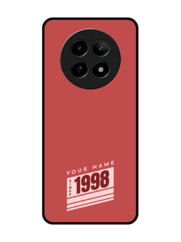 Custom Realme 13 5G Custom Metal Phone CaseRed Custom Year Of Birth Design