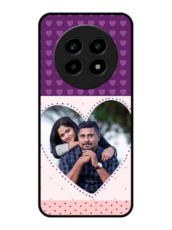 Custom Realme 14 Pro Lite 5G Custom Metal Phone Case - Violet Love Dots Design
