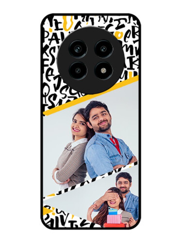 Custom Realme 14 Pro Lite 5G Custom Metal Phone Case - Letters Pattern Design