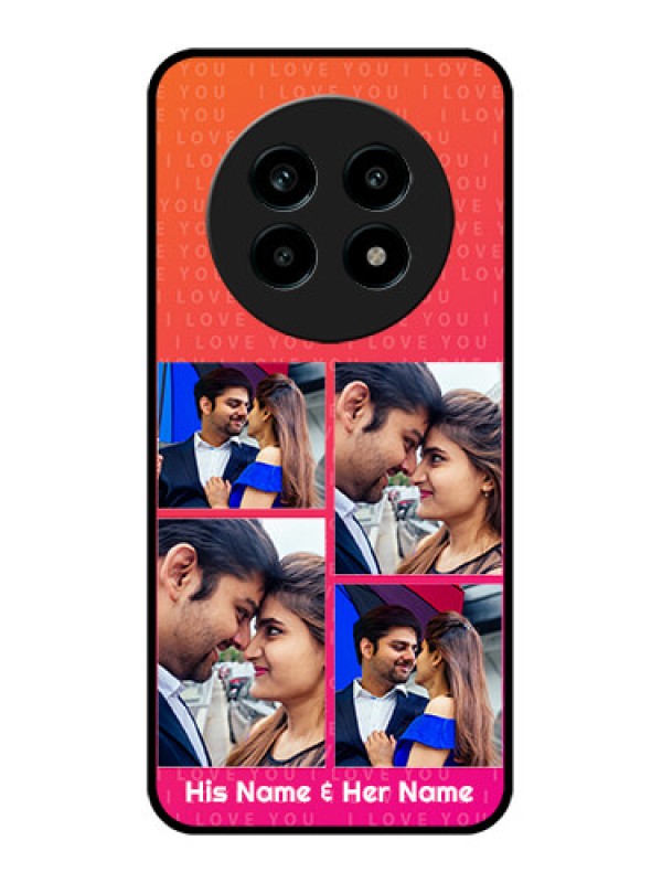 Custom Realme 14 Pro Lite 5G Custom Metal Phone Case - I Love You Pink Design