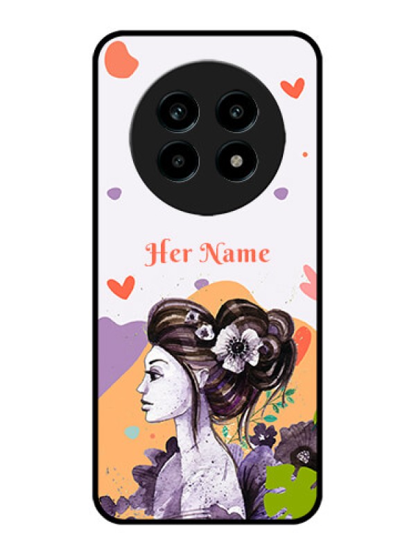 Custom Realme 14 Pro Lite 5G Custom Metal Phone Case - Woman And Nature Design