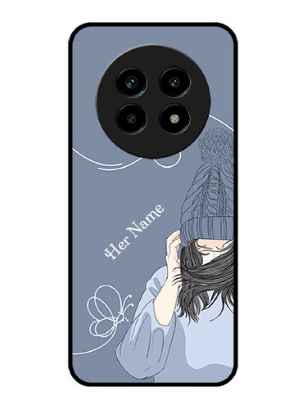 Custom Realme 14 Pro Lite 5G Custom Metal Phone Case - Girl In Winter Outfit Design