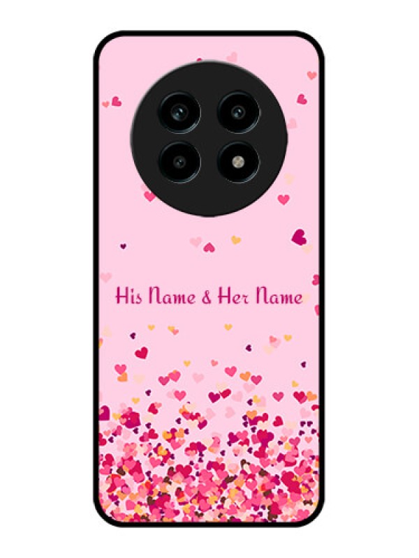 Custom Realme 14 Pro Lite 5G Custom Metal Phone Case - Floating Hearts Design