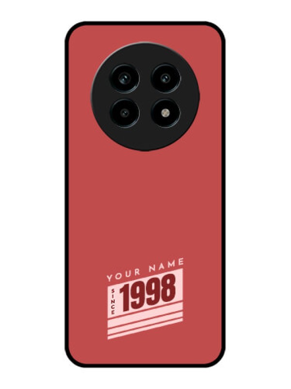 Custom Realme 14 Pro Lite 5G Custom Metal Phone Case - Red Custom Year Of Birth Design