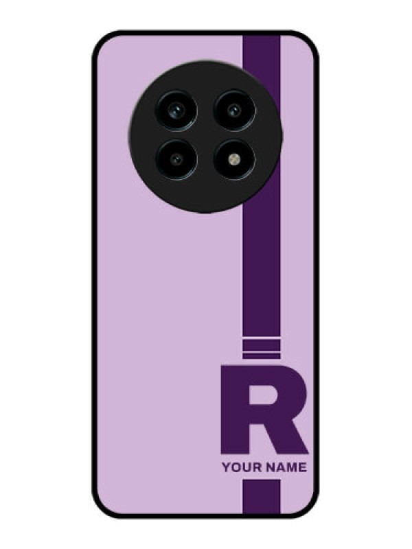 Custom Realme 14 Pro Lite 5G Custom Metal Phone Case - Simple Dual Tone Stripe With Name Design