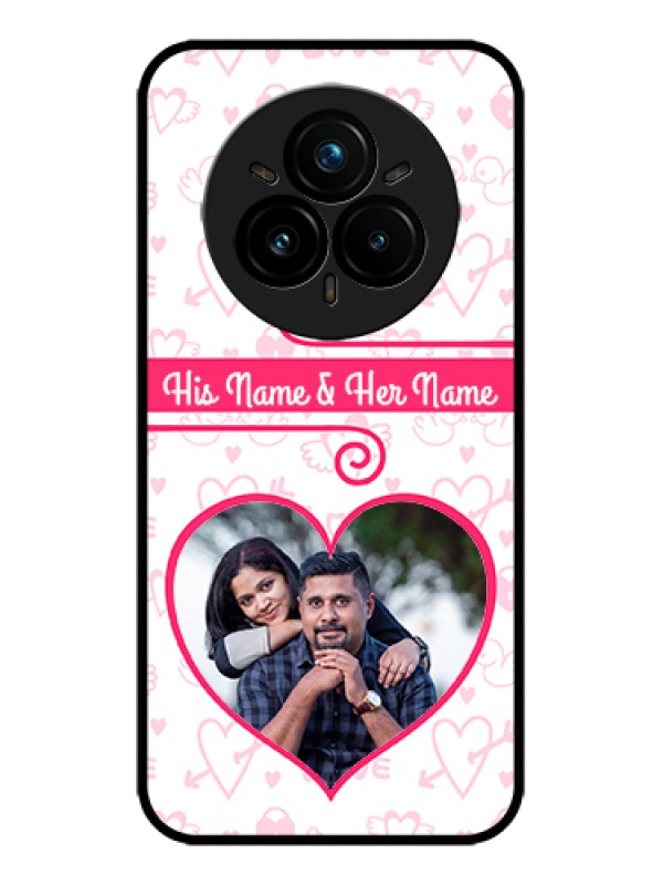Custom Realme 14 Pro Plus 5G Custom Metal Phone Case - Heart Shape Love Design