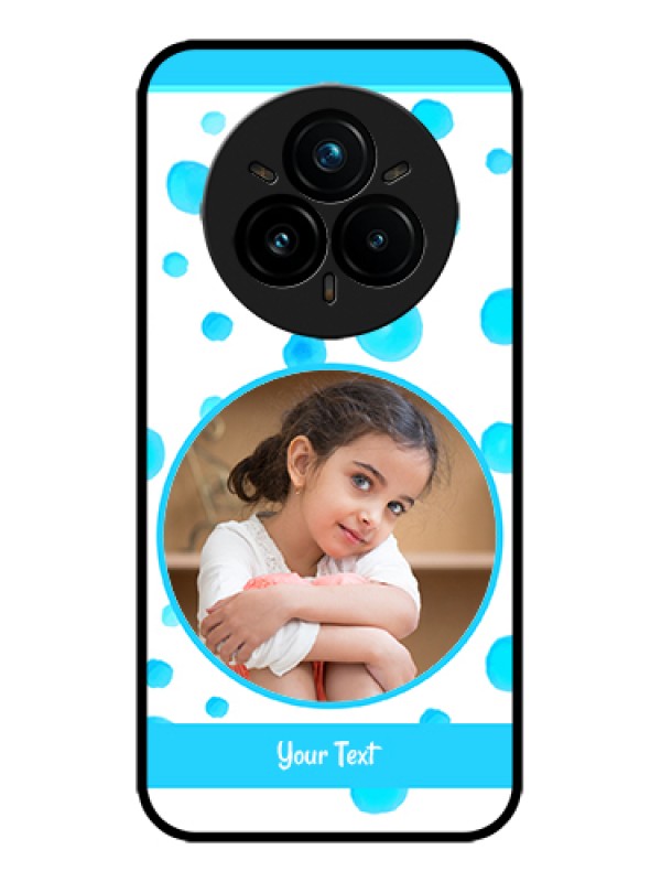 Custom Realme 14 Pro Plus 5G Custom Metal Phone Case - Blue Bubbles Pattern Design
